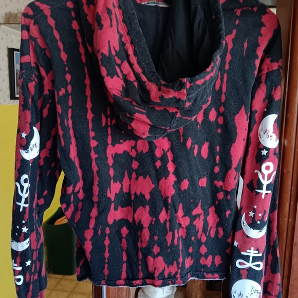 Hot Topic ❤️ Midnight Hour cropped Hoodie. L - Picture 8 of 11